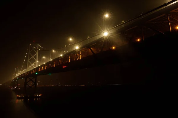 Bay Bridge Fumaça Grossa Durante 2020 California Wildfires — Fotografia de Stock