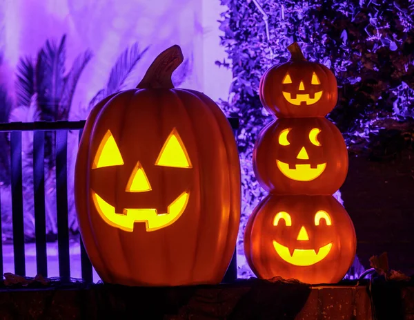 Jack Lantaarns Versieren Huis Halloween — Stockfoto