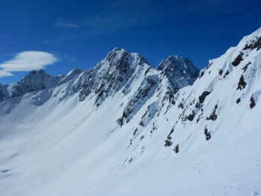 Avusturya Alpleri'nde kış güzel bir skitouring