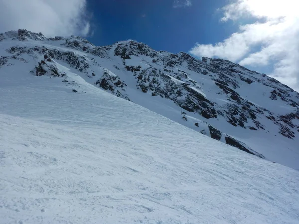 Vacker Skitouring Vinter Alperna Österrike — Stockfoto