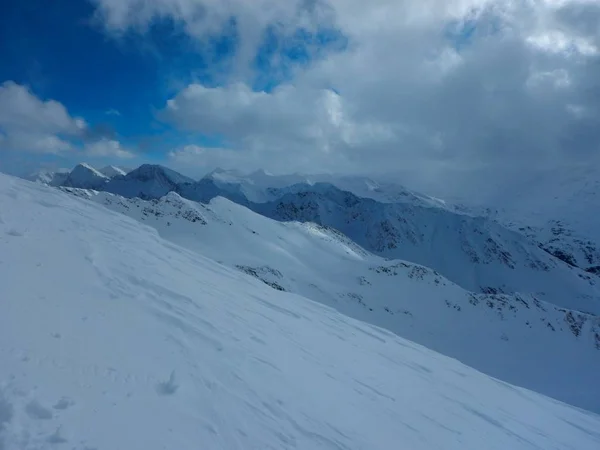 Beau Skitouring Dans Les Alpes Hiver Autriche — Photo