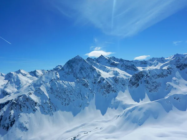Vacker Skitouring Vinter Alperna Österrike — Stockfoto