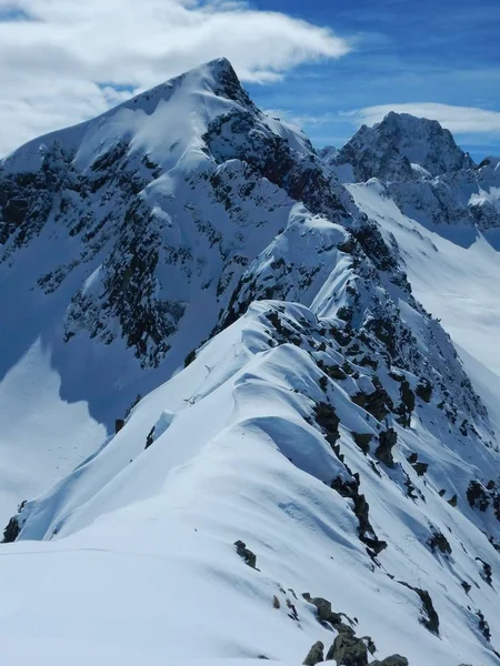 Hermoso Skitouring Los Alpes Invierno Austria — Foto de Stock