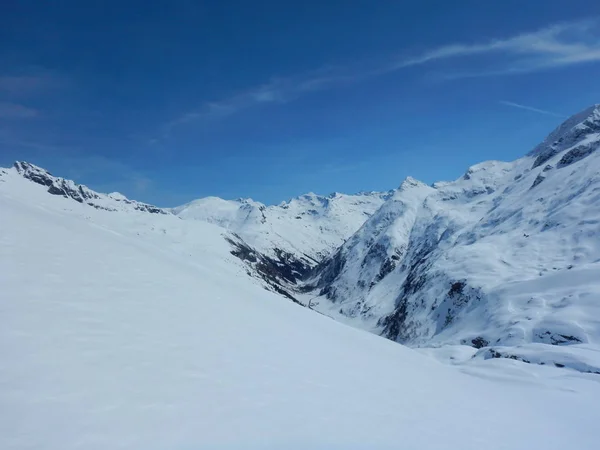 Vacker Skitouring Dag Grossvenediger Alperna Österrike — Stockfoto
