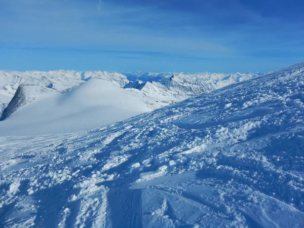 Belo Dia Skitouring Grossvenediger Alpes Áustria — Fotografia de Stock