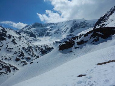 Avusturya Alpleri'nde otztal güzel erken Bahar skitouring