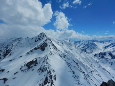 Avusturya Alpleri'nde otztal güzel erken Bahar skitouring