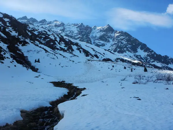 Beautiful Early Spring Skitouring Otztal Alps Austria — Stock Photo, Image