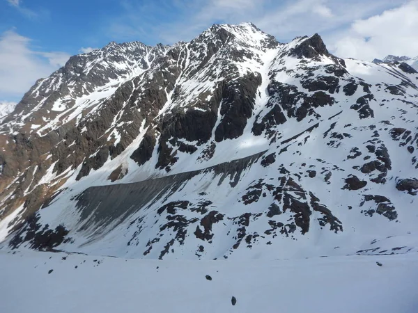 Avusturya Alpleri Nde Otztal Güzel Erken Bahar Skitouring — Stok fotoğraf
