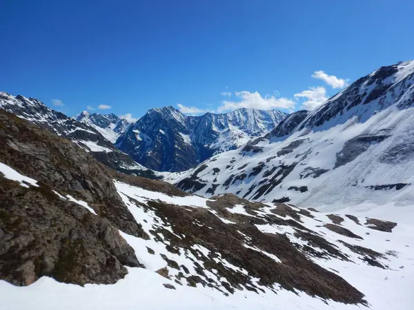 Avusturya Alpleri Nde Otztal Güzel Erken Bahar Skitouring — Stok fotoğraf