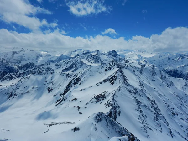 Hermoso Temprano Primavera Skitouring Otztal Alpes Austria — Foto de Stock