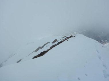 güzel sessiz hala karlı bahar doğa Avusturya Alpleri'nde otztaler