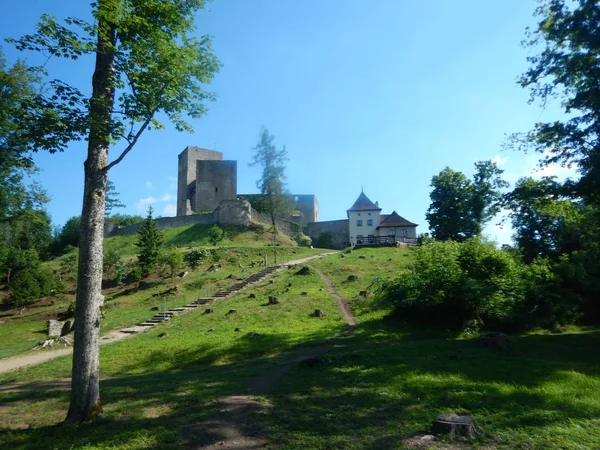 Célèbre Château Landstejn Sur Une Colline Dans Sud Bohême — Photo