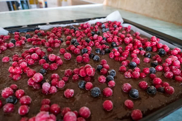 Una Torta Tutta Fatta Casa Cuocere — Foto Stock