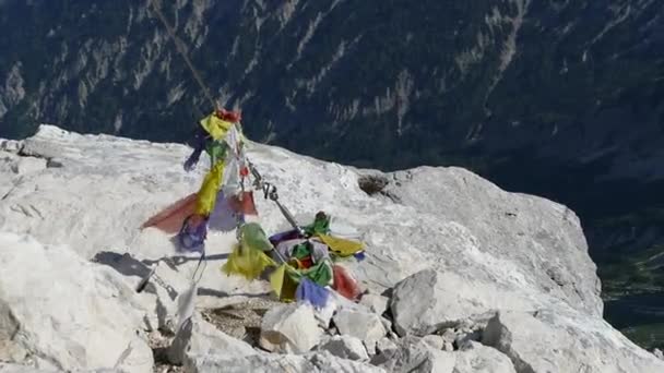 Bergsklättring Grövre Priel Totes Gebirge — Stockvideo