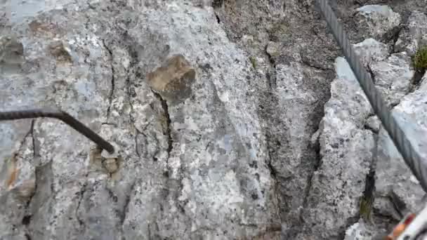 Bergsteigen Großen Priel Totes Gebirge — Stockvideo