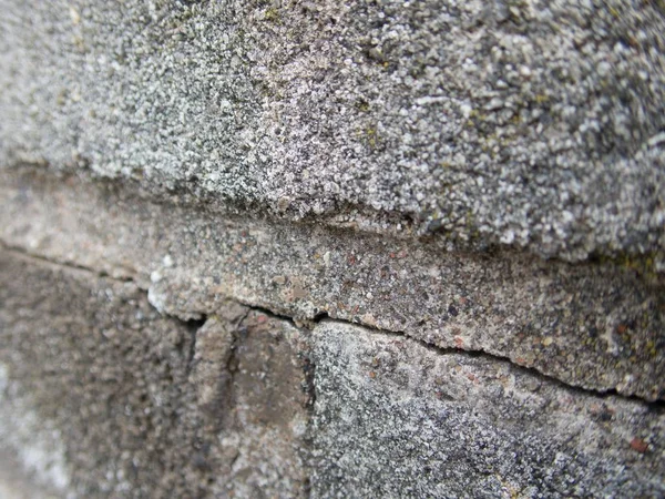 古いコンクリートのレンガ壁のテクスチャの詳細を閉じる — ストック写真