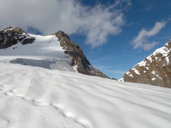 Güzel Buzul Yürüyüş Melag Üzerinden Weisskugel Dağ Clim — Stok fotoğraf