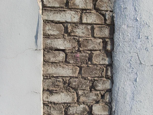 Тесные Детали Старой Кирпичной Стены — стоковое фото