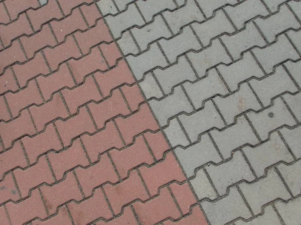detail of texture of a concrete tiles pavement