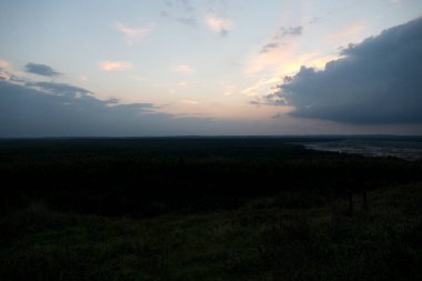 Woods tarafından çevrili Güney Polonya Pustynia Bledowska Kum Çölü
