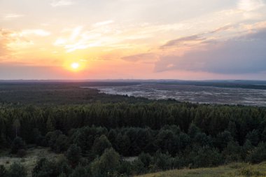 Woods tarafından çevrili Güney Polonya Pustynia Bledowska Kum Çölü