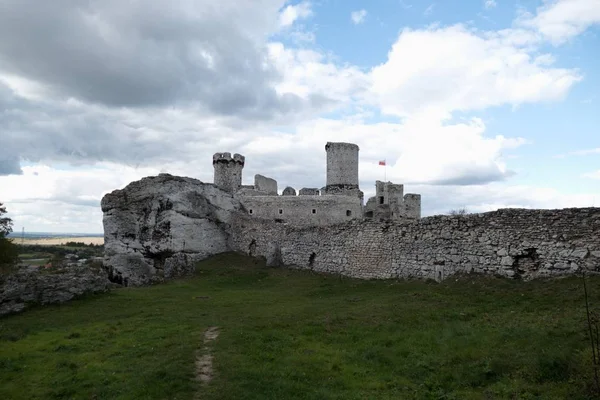 Belo Incrível Castelo Medieval Histórico Ogrodzieniec Sul Polônia — Fotografia de Stock