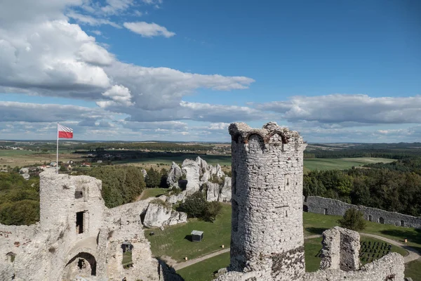 Bellissimo Castello Storico Medievale Ogrodzieniec Nel Sud Della Polonia — Foto Stock