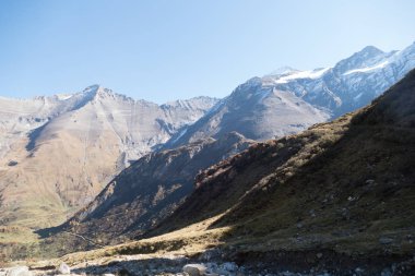 grosses Wiesbachhorn glocknergruppe hohe tauern Avusturya mooserboden Barajı ve heinrich schweiger haus hutte çevresinde sonbahar zam Kaprun üzerinden