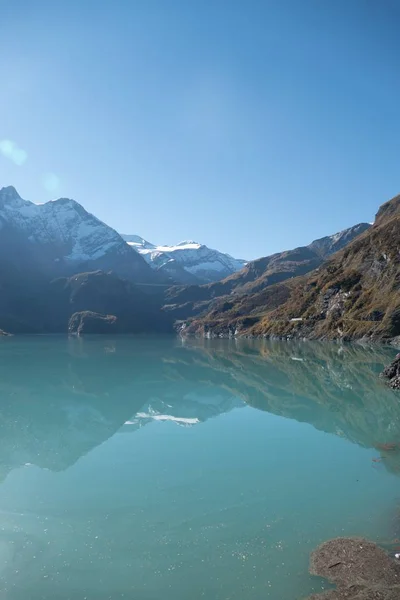 Φθινόπωρο Χαράτσι Grosses Wiesbachhorn Glocknergruppe Hohe Tauern Στην Αυστρία Από — Φωτογραφία Αρχείου