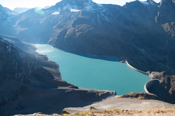 Klidný Odpočinek Nad Přehrady Mooserboden Austrin Alpách — Stock fotografie