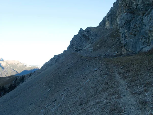 Frumos dimineață rece peisaj alpinism zugspitze — Fotografie, imagine de stoc