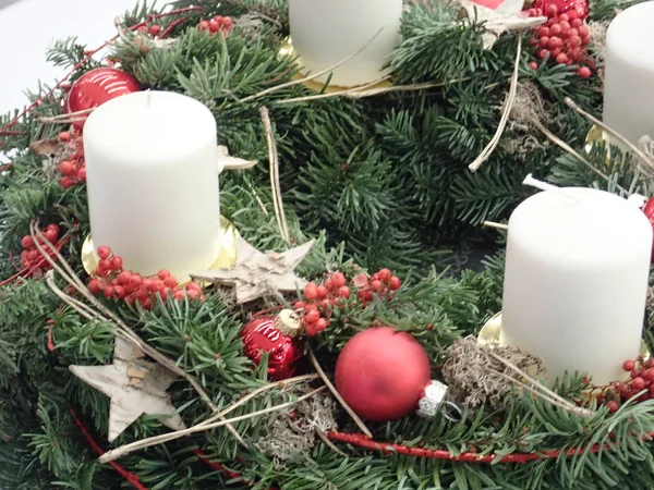 Detalle Decoración Típica Navidad Colorida Tradicional —  Fotos de Stock