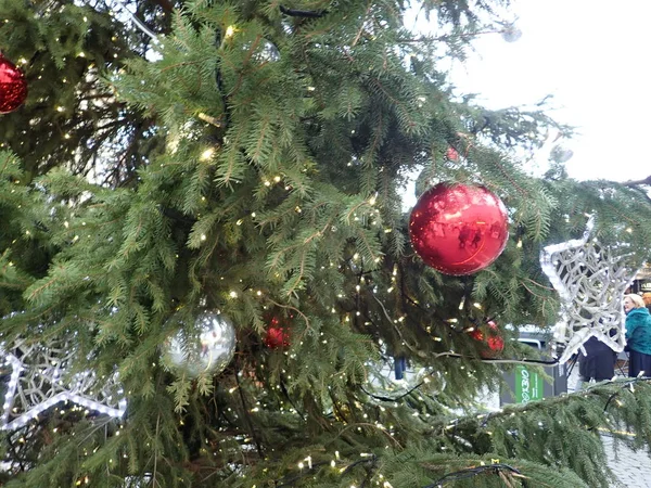 Detail Van Typische Traditionele Kleurrijke Kerst Decoratie — Stockfoto