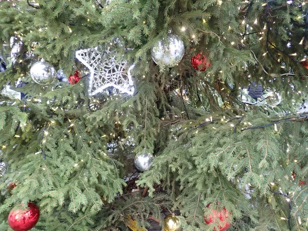 Detail Van Typische Traditionele Kleurrijke Kerst Decoratie — Stockfoto