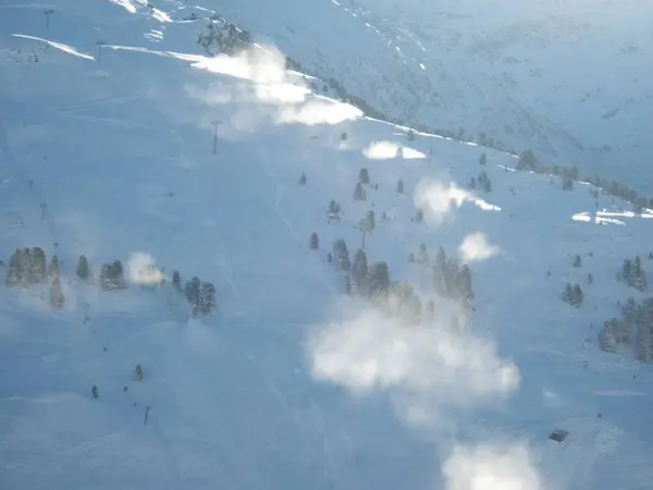 Холодний Красивою Зимового Сезону Kuhtai Otztalalps Австрії — стокове фото