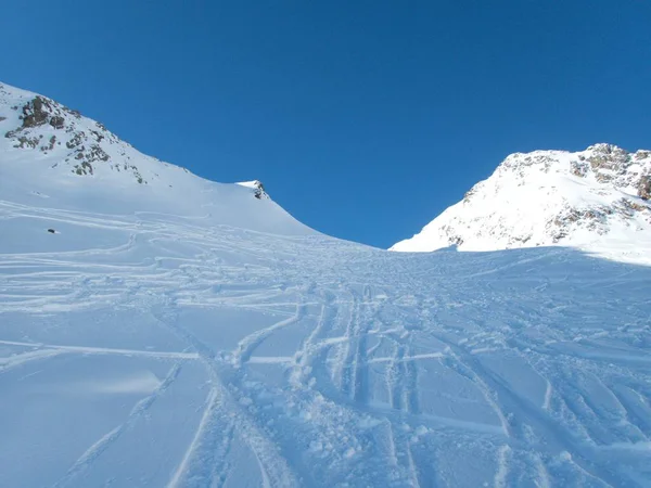 Uma Bela Estação Fria Inverno Kuhtai Otztalalps Áustria — Fotografia de Stock