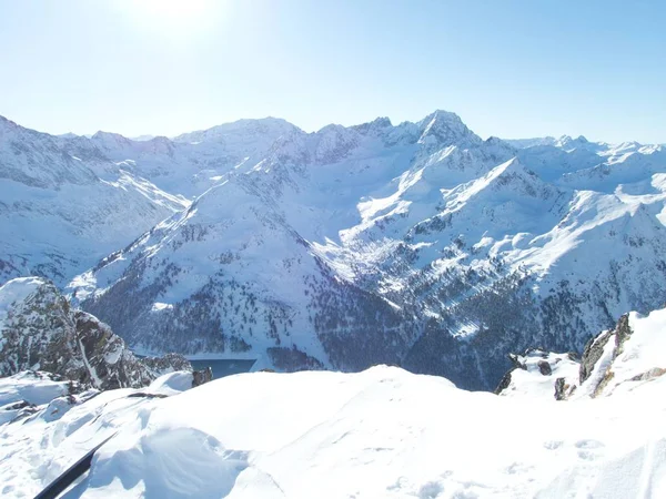 Otztalalps Avusturya Kuhtai Içinde Bir Soğuk Güzel Kış Sezonu — Stok fotoğraf