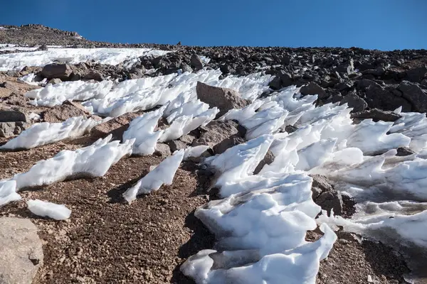 Jebel Toubkal Ascenso Invierno Cumbre Más Alta Norte África Las — Foto de Stock