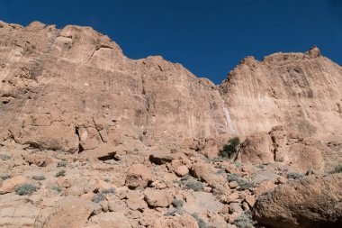 Todra Gorge güzel çöl peyzaj yüksek atlasında Fas ünlü bir tırmanma hedef