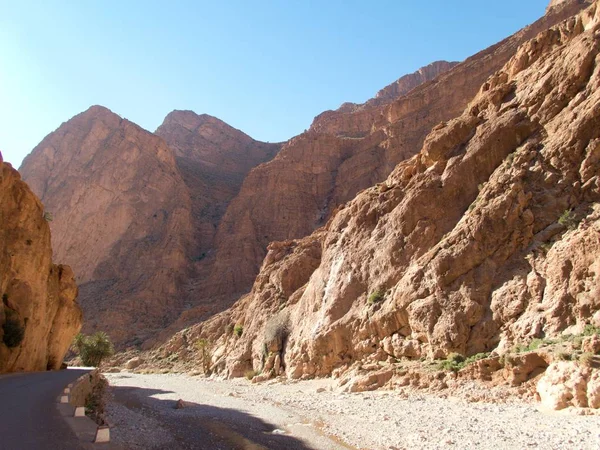 Bellissimo Paesaggio Desertico Gola Todra Alto Atlante Marocco Una Famosa — Foto Stock