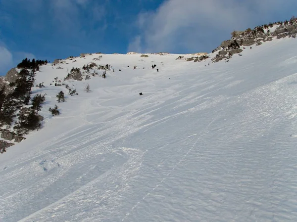 Beau Paysage Hivernal Aventure Skitouring Dans Les Alpes — Photo