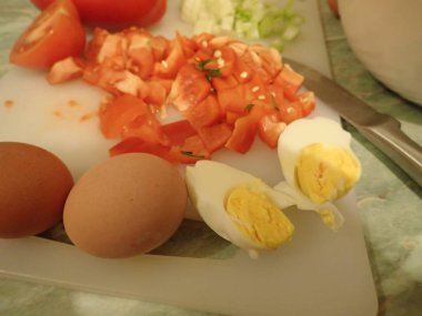 bir taze ve sağlıklı ev yapımı sebze Selahaddin Eyyubi mutfak hazırlanması