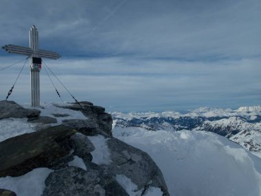 skitouring macera enzingerboden stubachtal içinde gelen Avusturya Alpleri'nde granastpitzgruppe dağlarda kış