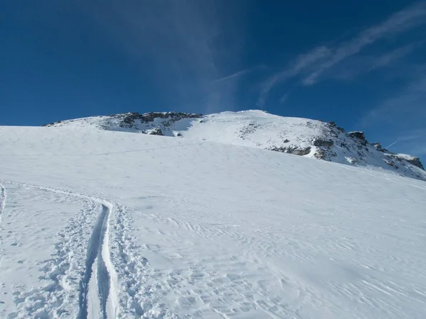 Skitouring Granastpitzgruppe Stubachtal Enzingerboden からのオーストリアのアルプス山中の冒険 — ストック写真