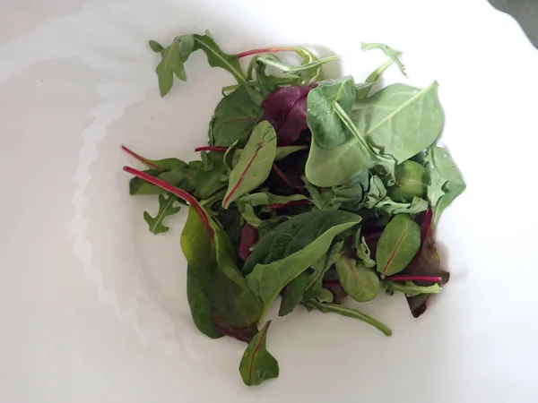 Voorbereiding van een freshgreek-salade — Stockfoto