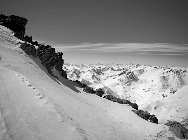 Зимовий пейзаж для skitouring у otztal Альпах в Австрії — стокове фото