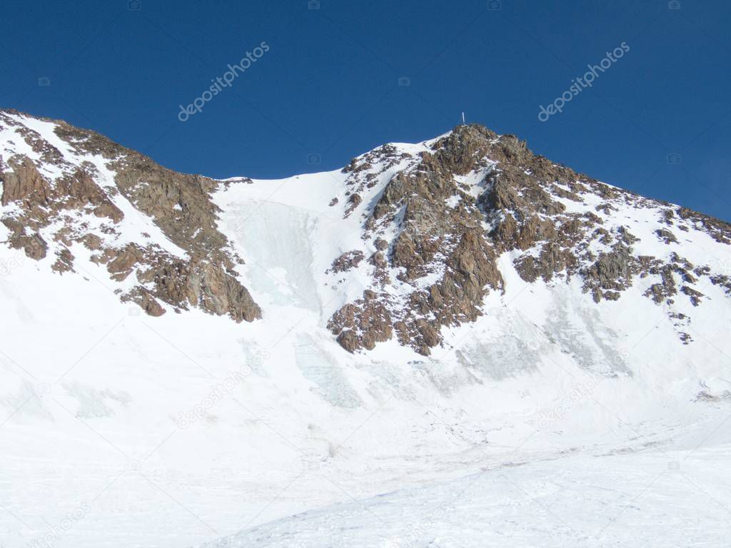 winter landscape for skitouring in otztal alps in austria