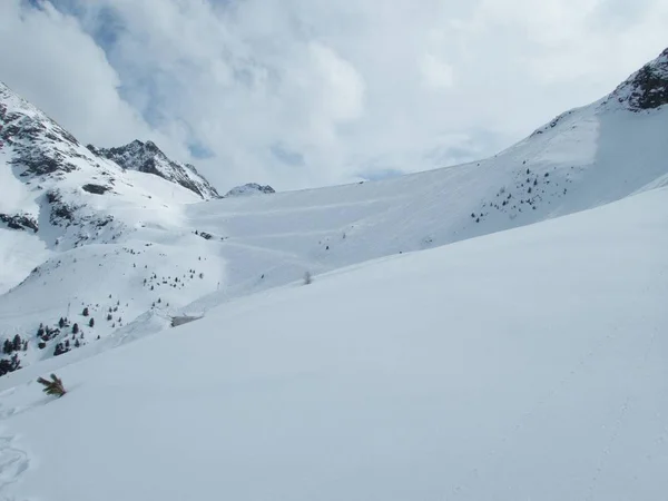 Sneeuw winter skiseizoen in Kühtai — Stockfoto
