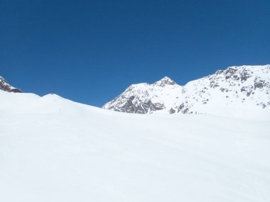 beautiful skitouring spring season in otztal alps clipart